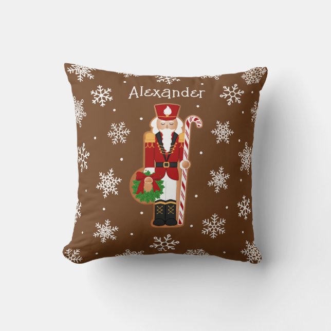 Gingerbread Nutcracker Soldier Cushion (Front)