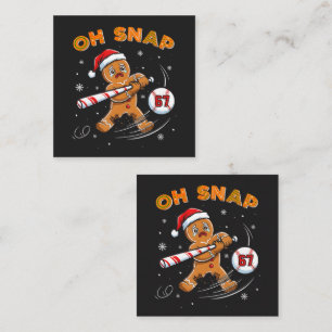 Gingerbread Oh Snap 67 Baseball Enclosure Card