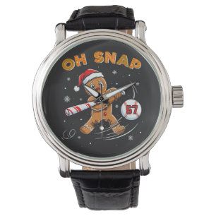 Gingerbread Oh Snap 67 Baseball Watch