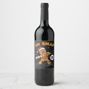 Gingerbread Oh Snap 67 Baseball Wine Label