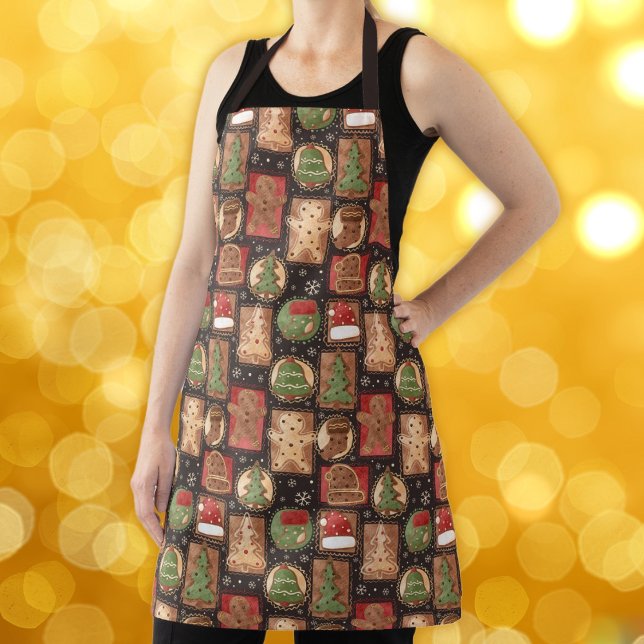 Gingerbread Ornaments Christmas Apron (Creator Uploaded)
