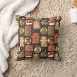 Gingerbread Ornaments Christmas Cushion