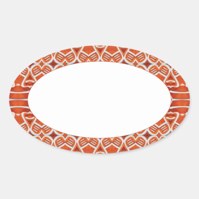 GINGERBREAD Oval Matte Stickers (Front)