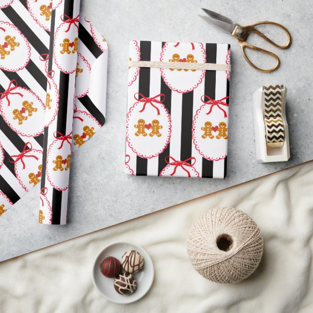 Gingerbread People Wrapping Paper  (Crafts)