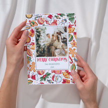 Gingerbread Personalised Merry Christmas Photo