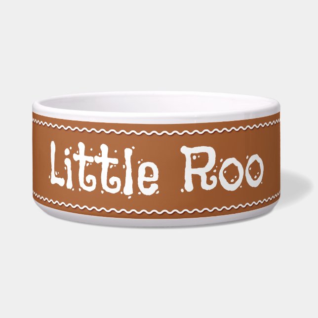 Gingerbread Personalized Pet Bowl (Front)