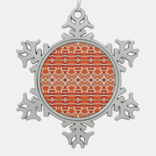 GINGERBREAD Pewter Snowflake Ornament