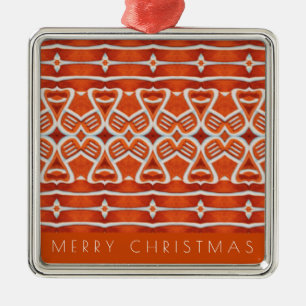 GINGERBREAD Premium Square Ornament + Text