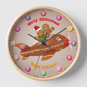 Gingerbread Propeller Plane Clock