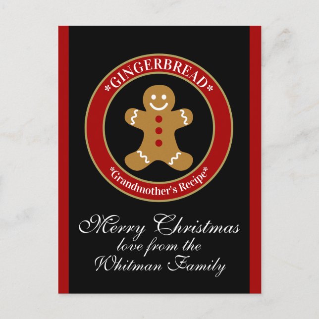 Gingerbread Recipe Card (Front)