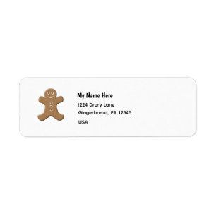 Gingerbread Return Address Label