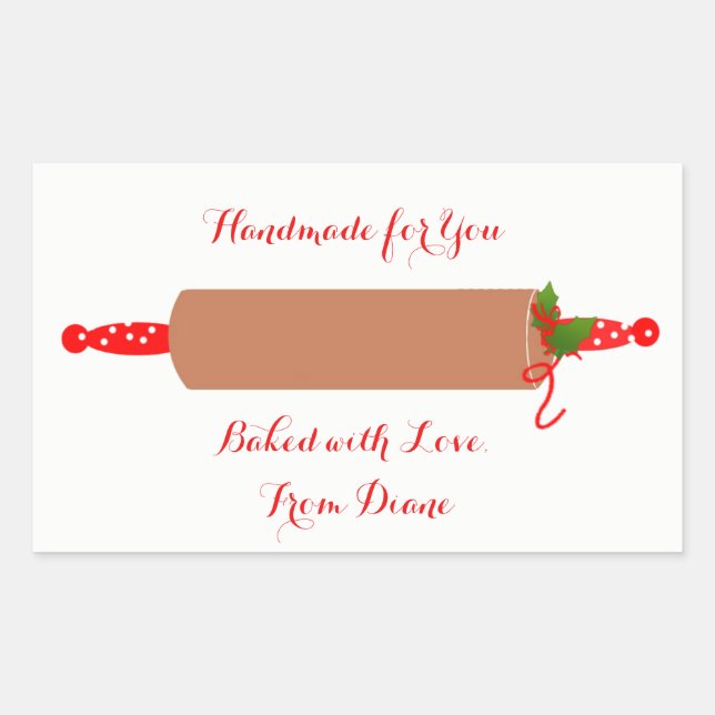 Gingerbread Rolling Pin Stickers (Front)