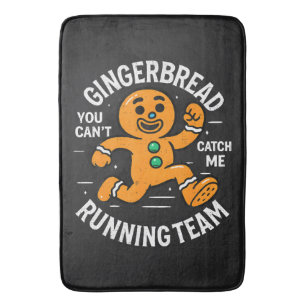 Gingerbread Running Team Bath Mat
