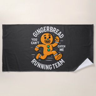 Gingerbread Running Team Beach Towel