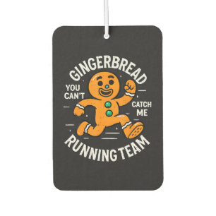 Gingerbread Running Team Car Air Freshener
