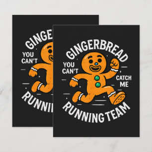 Gingerbread Running Team Card