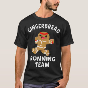 Gingerbread Running Team Christmas Cookie T-Shirt