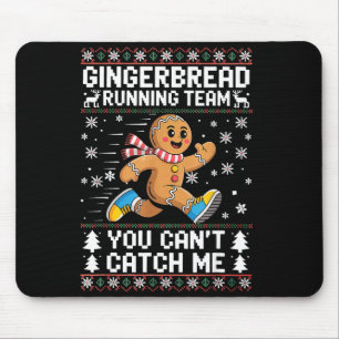 Gingerbread Running Team Christmas Run Runner Funn Mouse Pad