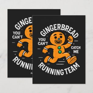 Gingerbread Running Team Holiday Card