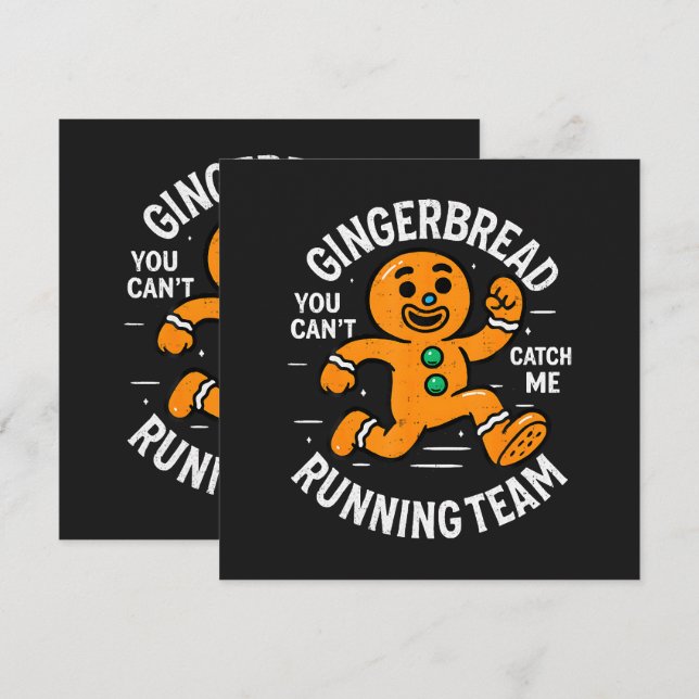 Gingerbread Running Team Invitation (Front/Back)