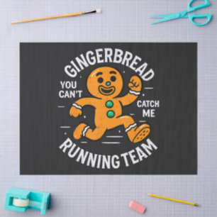 Gingerbread Running Team Tissue Paper