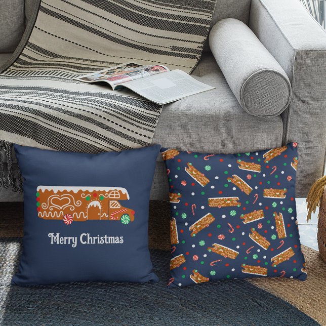 Gingerbread RV Class C Camper Christmas Cushion (Creator Uploaded)