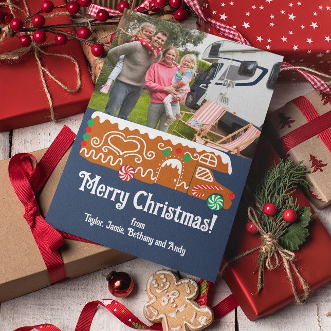Gingerbread RV Class C Camper Photo Holiday Card (Creator Uploaded)