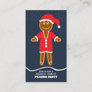 Gingerbread Santa, Christmas Party Ticket Invite