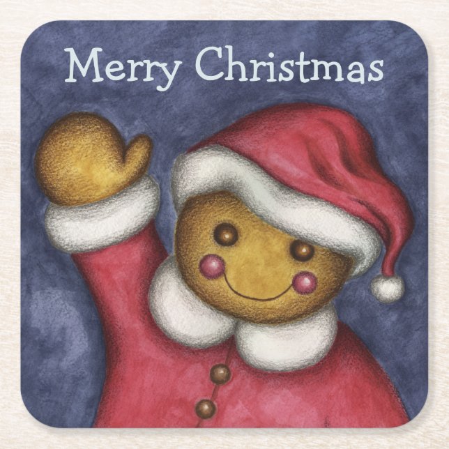 Gingerbread Santa Coasters (Front)