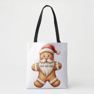 Gingerbread Santa Tote Bag