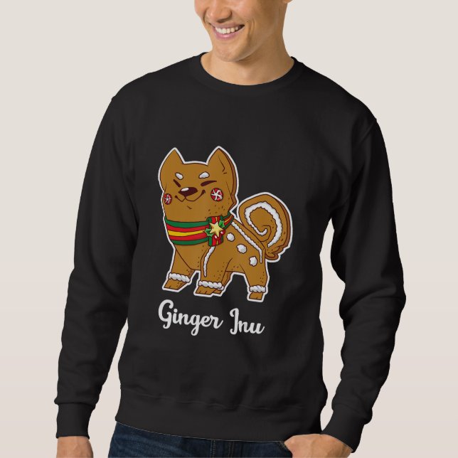 Gingerbread shiba inu | Dog gift for christmas Sweatshirt (Front)