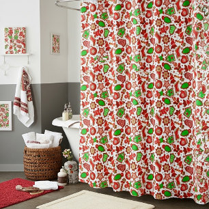 Gingerbread shower curtain
