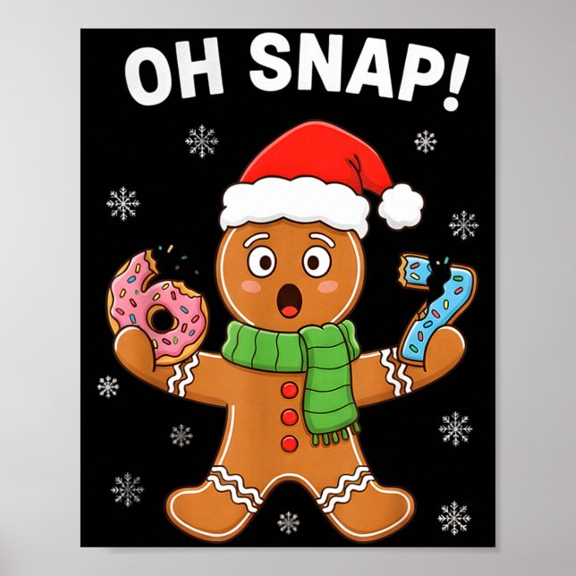 Gingerbread Six Seven 67 Bruh 6 7 Christmas Girl B Poster (Front)