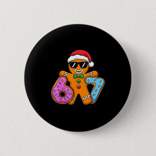 Gingerbread Six Seven 67 Ice Cream Drip Christmas  6 Cm Round Badge