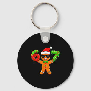 Gingerbread Six Seven 67 Meme 6 7 Funny Christmas Key Ring
