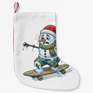 Gingerbread Skateboarder Christmas 2026 Holiday Small Christmas Stocking