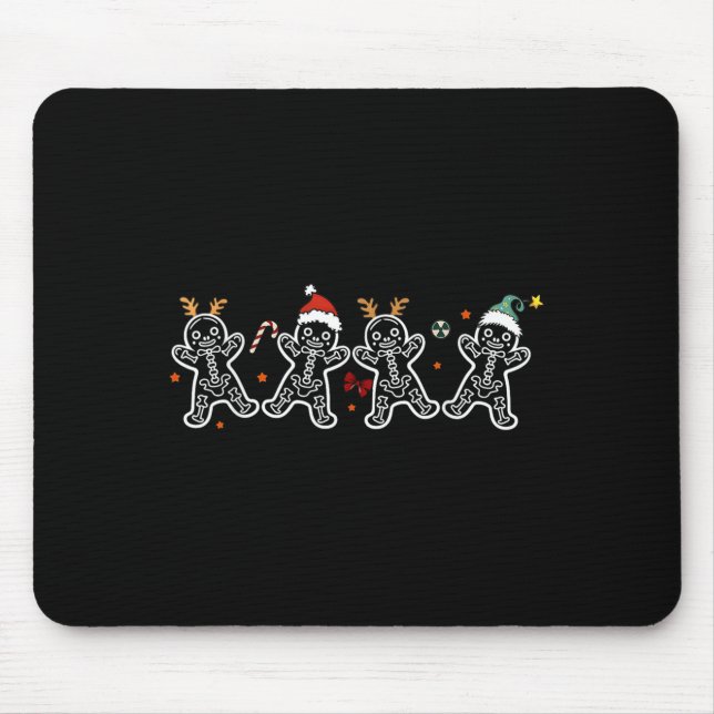 Gingerbread Skeleton Christmas Radiology Shir Xray Mouse Pad (Front)