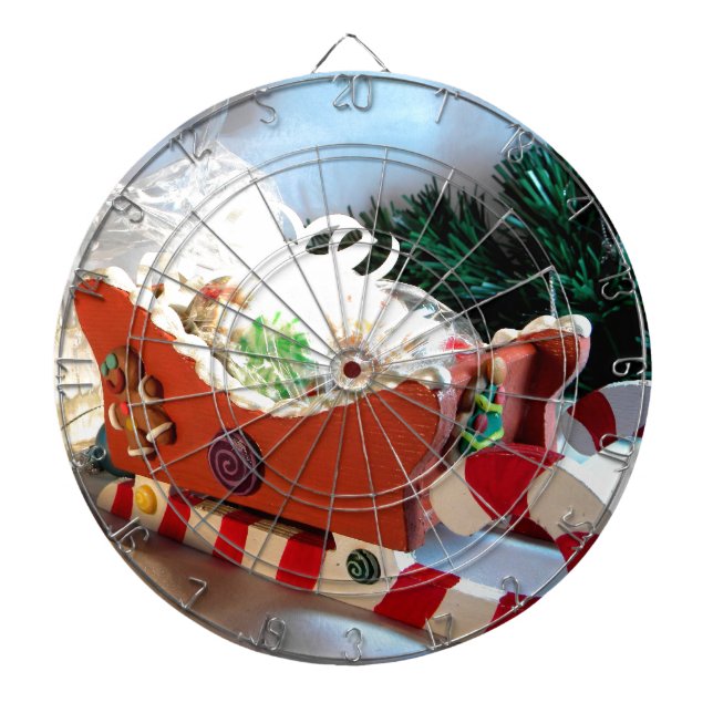 Gingerbread Sleigh I Dartboard (Front)