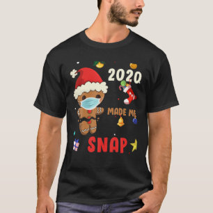 Gingerbread Snap Cookie Man Face Mask Christmas 20 T-Shirt