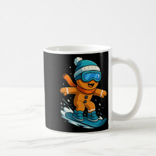 Gingerbread Snowboarder Christmas Holiday Snowboar Coffee Mug