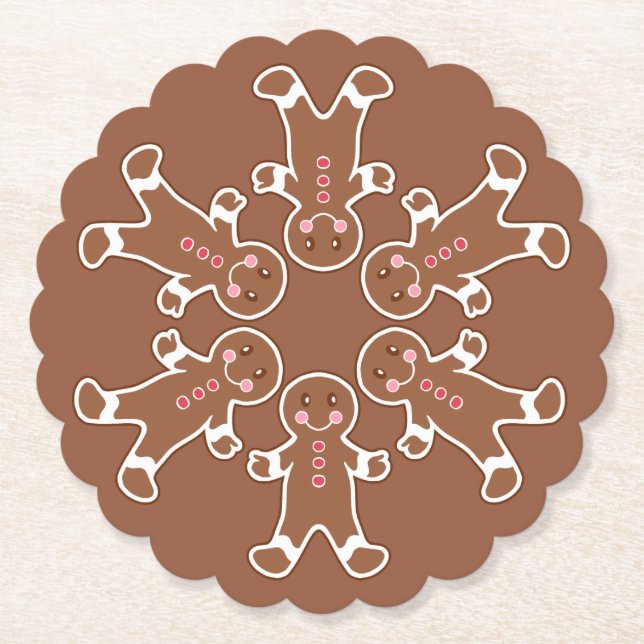 Gingerbread Snowflake Coasters  (Front)