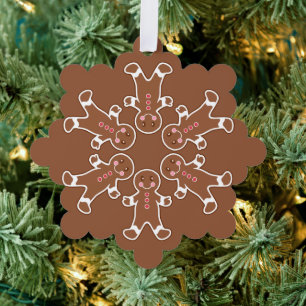 Gingerbread Snowflake Paper Ornament