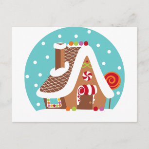 Gingerbread Snowglobe Postcard