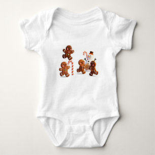 Gingerbread Snowman Baby Bodysuit