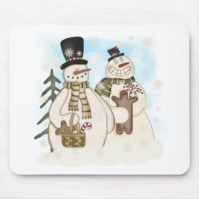 GINGERBREAD SNOWMAN MOUSE PAD (Front)