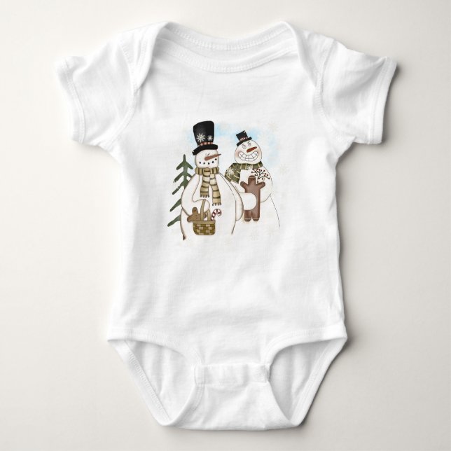 Gingerbread Snowmen T-shirts and Gifts (Front)