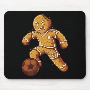 Gingerbread Soccer Player 67 Crumbly Funny Sports Mouse Pad