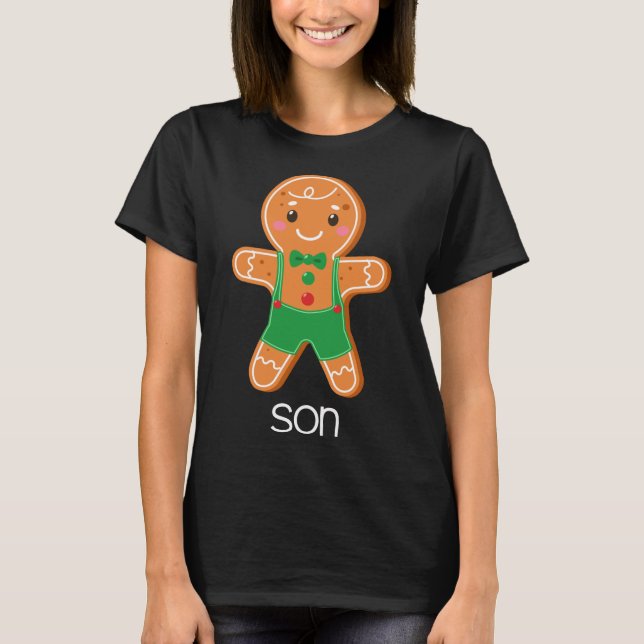 Gingerbread Son Christmas Matching Pyjamas for Fam T-Shirt (Front)