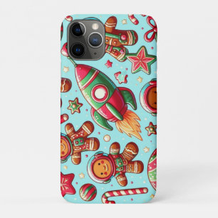 Gingerbread spaceship christmas iPhone 11 pro case