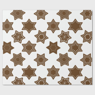 Gingerbread Stars Wrapping Paper